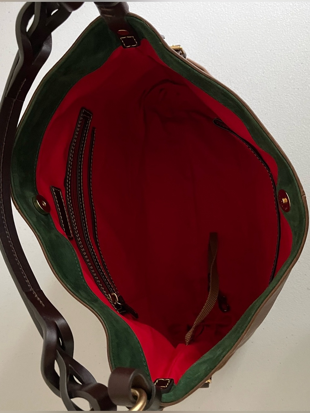 Dooney & Bourke Florentine Medium Twist Sac Shoulder Bag in elephant - Picture 11 of 12